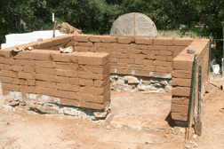 our earthen well-house with the arch form